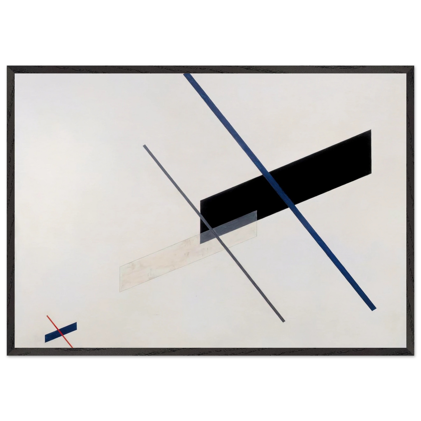 Composition A XI - Laszlo Moholy-Nagy 70x100 cm / 28x40 inches Framed Art Print – Black Wooden Frame