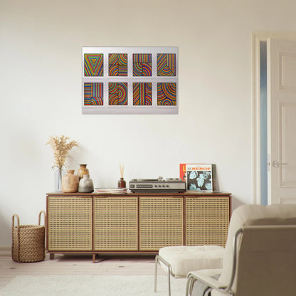 Color Bands Wadsworth Portfolio - Sol LeWitt Brushed Aluminum Print - 70x100 cm / 28x40 inches | Sol LeWitt Aluminum Print | Sol LeWitt Prints