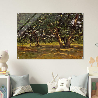 Fontainebleau Forest - claude monet Acrylic Print - 70x100 cm / 28x40″ inches