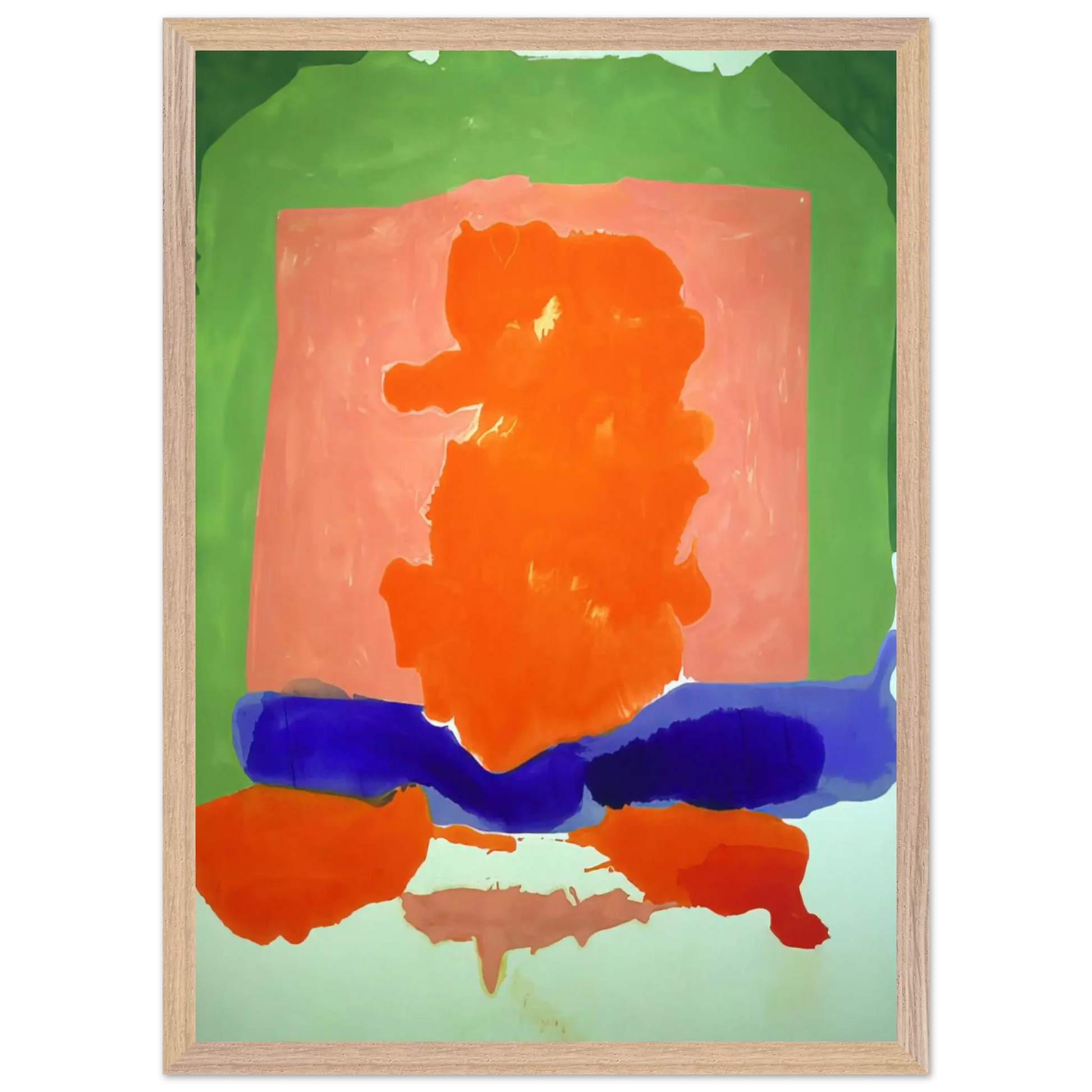 Helen Frankenthaler - Small s Paradise - 1964 Wall art - 40x50 cm / 16x20 Inches - Premium Wooden Framed Poster With Fine Art Paper - Wood frame