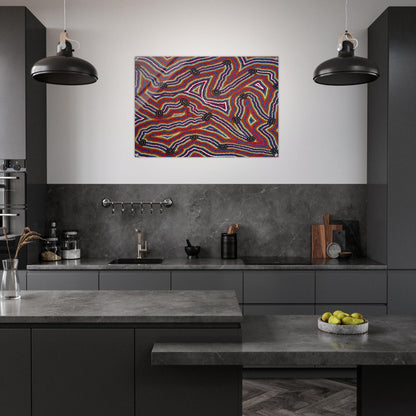 Narripi Dreaming - 1992 - Clifford Possum Tjapaltjarri Acrylic Print - 70x100 cm / 28x40″ inches