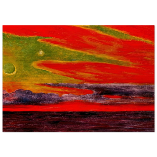 EVENING TWILIGHT AT ACAPULCO 1956 - Diego Rivera Brushed Aluminum Print - 70x100 cm / 28x40 inches | Diego Rivera Aluminum Print | Diego Rivera Prints