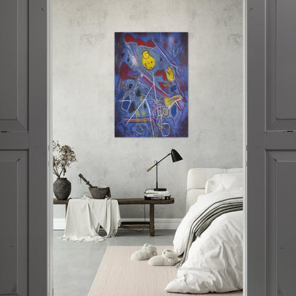 REDNESS OF BLUE 1996 - Roberto Matta Brushed Aluminum Print - 70x100 cm / 28x40 inches | Roberto Matta Aluminum Print | Roberto Matta Prints