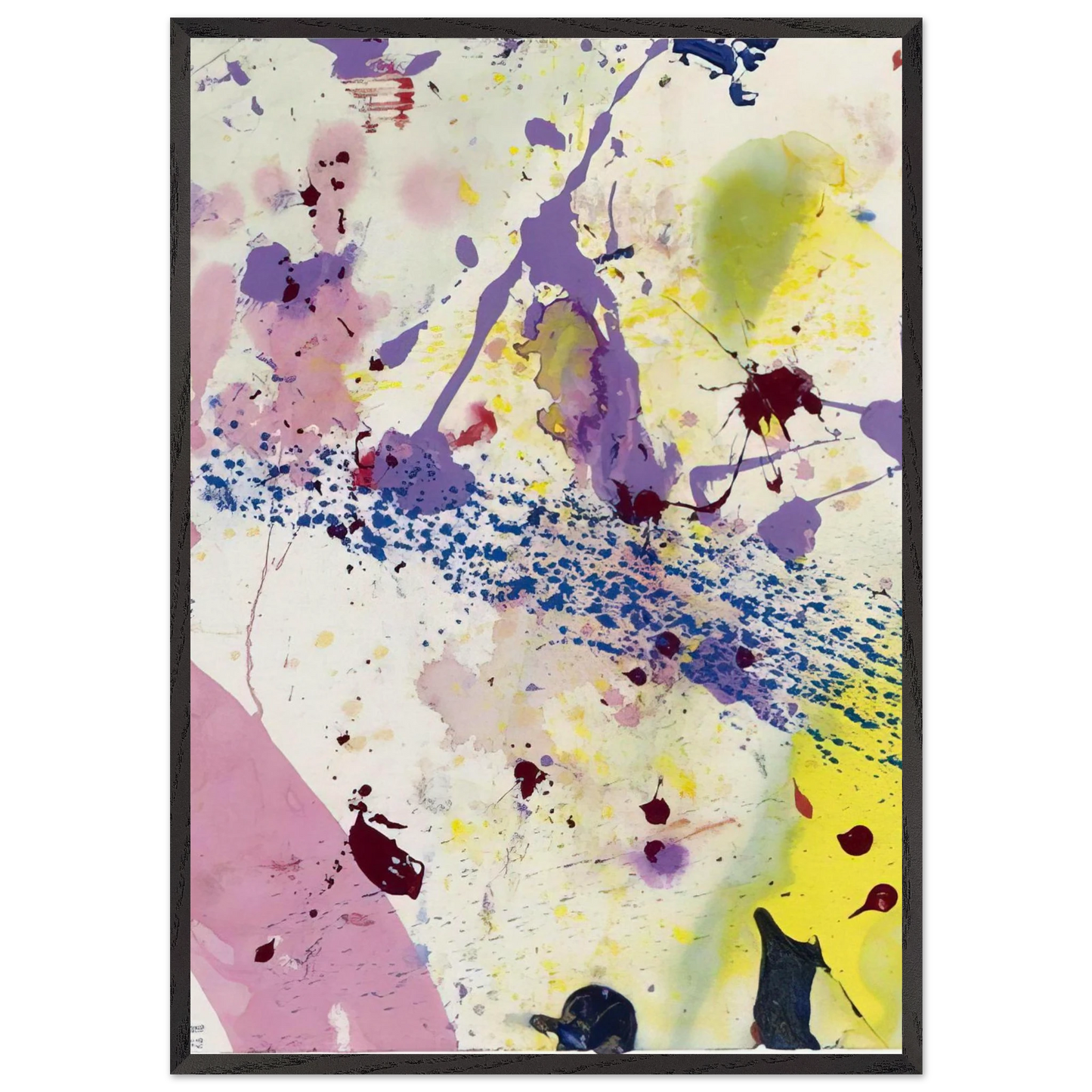 Untitled  SF 90-342  - Sam Francis 70x100 cm / 28x40 inches Framed Art Print – Black Wooden Frame
