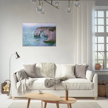 The Manneport Seen from the East - claude monet Brushed Aluminum Print - 70x100 cm / 28x40 inches | claude monet Aluminum Print | claude monet Prints