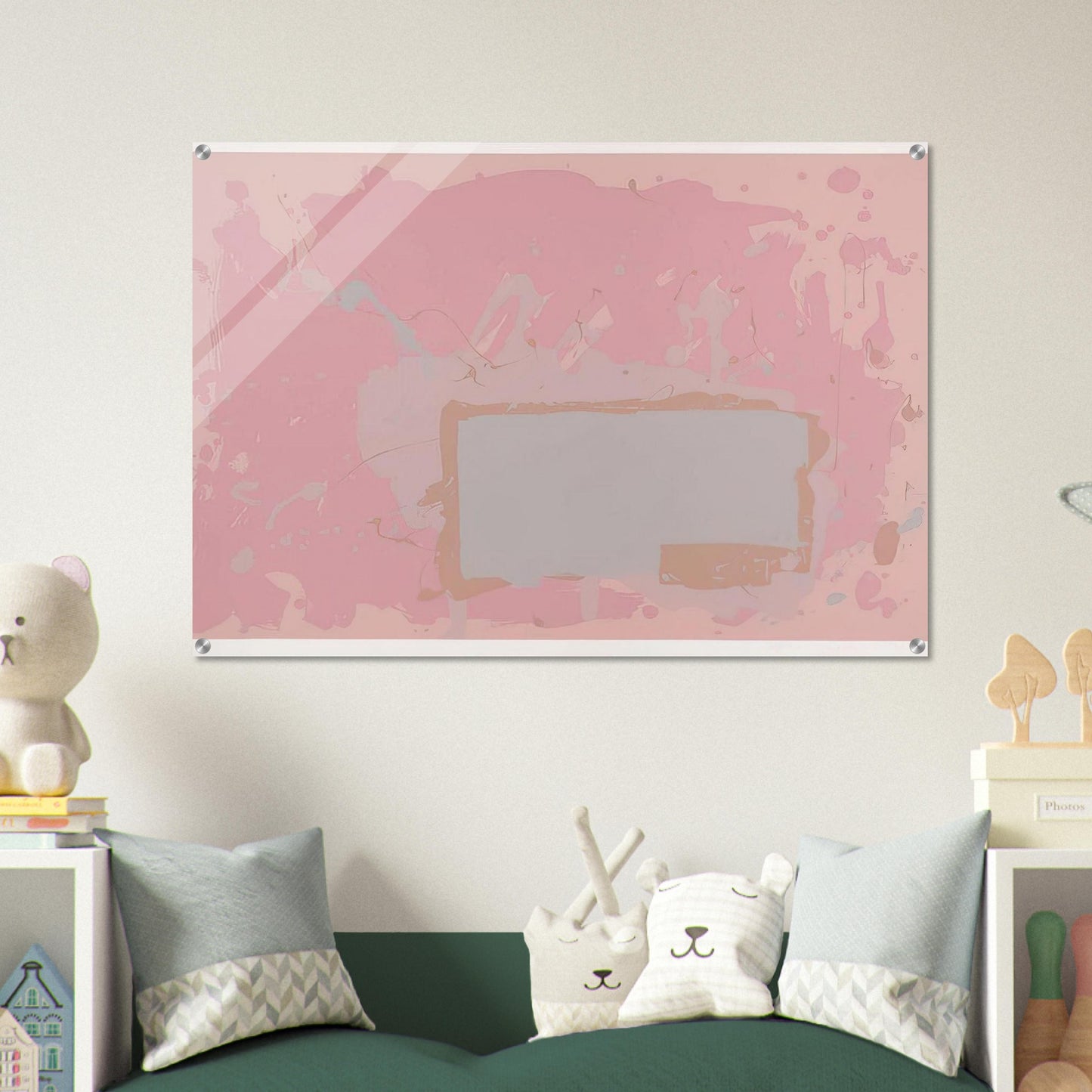 Grey  Blue on Pink - 1971 - John Hoyland Acrylic Print - 70x100 cm / 28x40″ inches