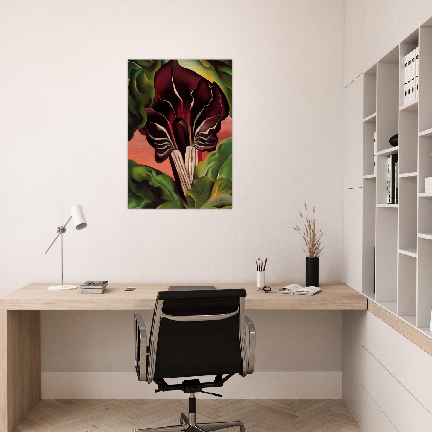 Jack-in-the-Pulpit II - Georgia O'Keeffe Brushed Aluminum Print - 70x100 cm / 28x40 inches | Georgia O'Keeffe Aluminum Print | Georgia O'Keeffe Prints