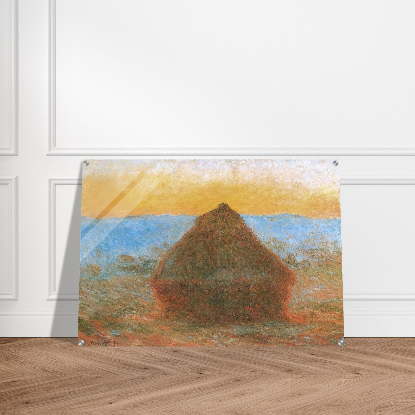 Grainstack - claude monet Acrylic Print - 70x100 cm / 28x40″ inches | claude monet Wall Art | claude monet Prints