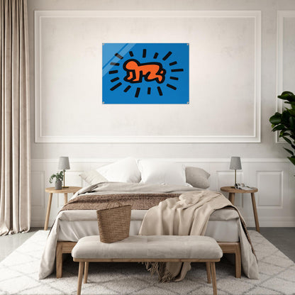 RADIANT BABY FROM ICONS SERIES 1990 - Keith Haring Acrylic Print - 70x100 cm / 28x40″ inches