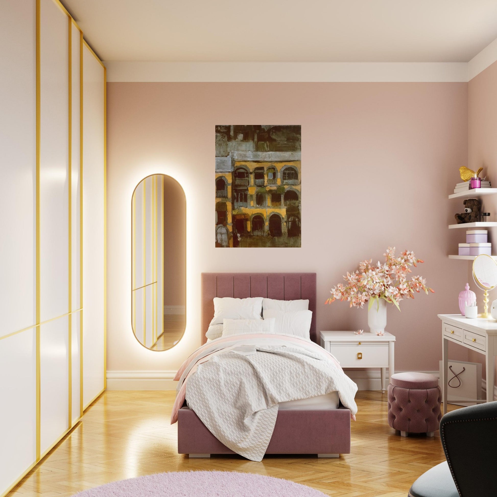 A blue house - Pablo Picasso Brushed Aluminum Print - 70x100 cm / 28x40 inches | Pablo Picasso Aluminum Print | Pablo Picasso Prints