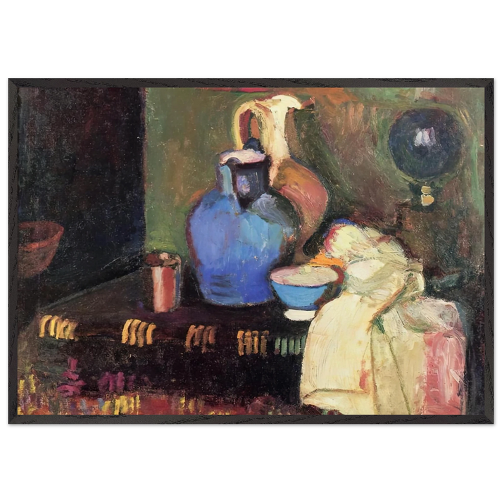 THE BLUE JUG 1899 - Henri Matisse 70x100 cm / 28x40 inches Framed Art Print – Black Wooden Frame