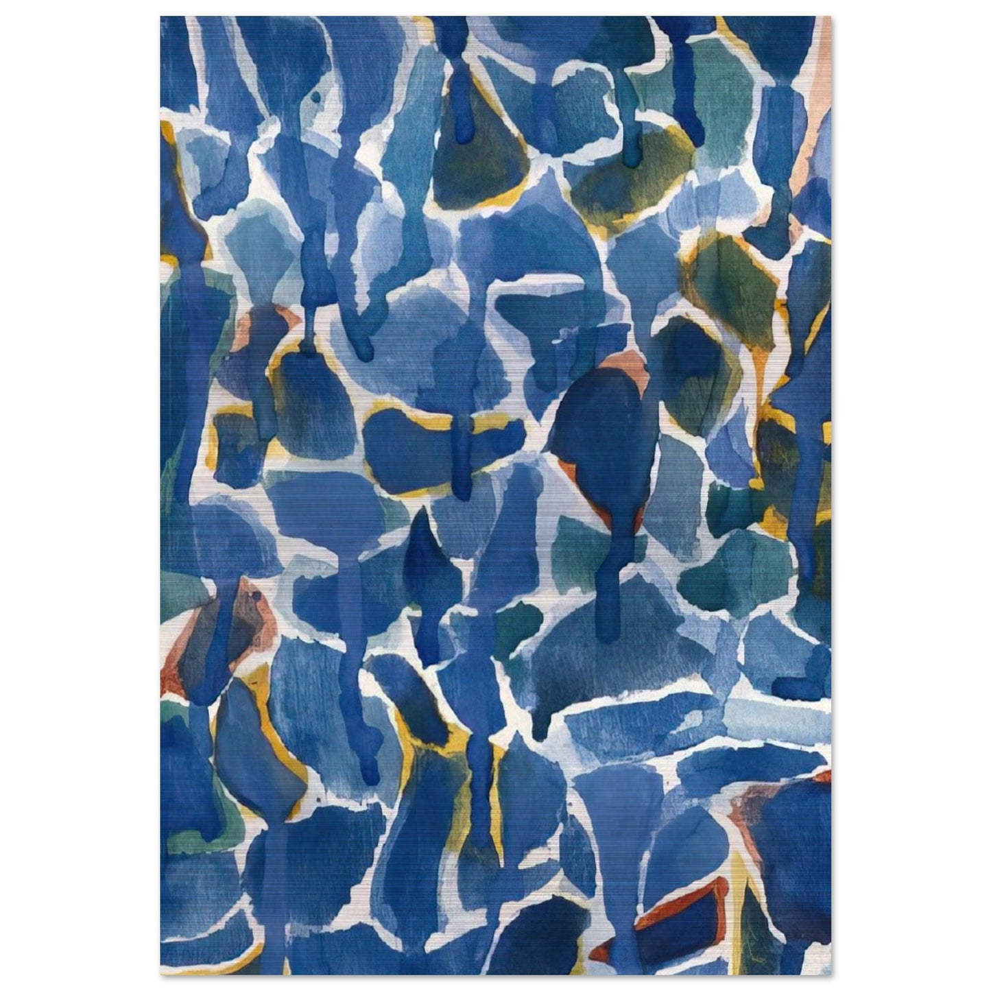 Untitled  SF54-077  - Sam Francis Brushed Aluminum Print - 70x100 cm / 28x40 inches | Sam Francis Aluminum Print | Sam Francis Prints