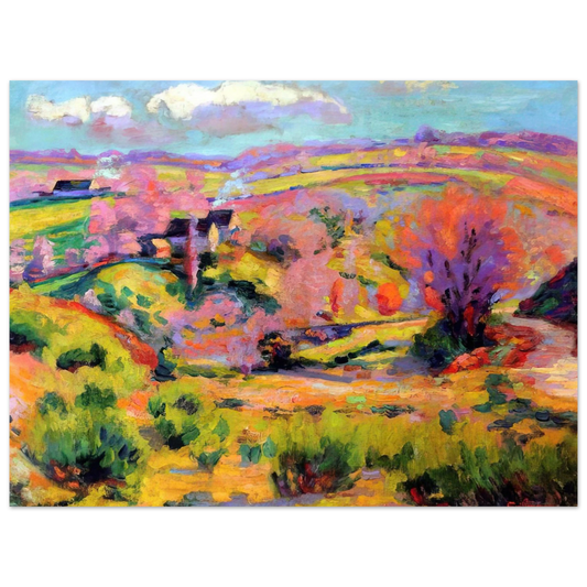 Armand Guillaumin - Landscape of Creuse at spring - Fauvism  75x100 cm / 30x40inches Fine Art Poster