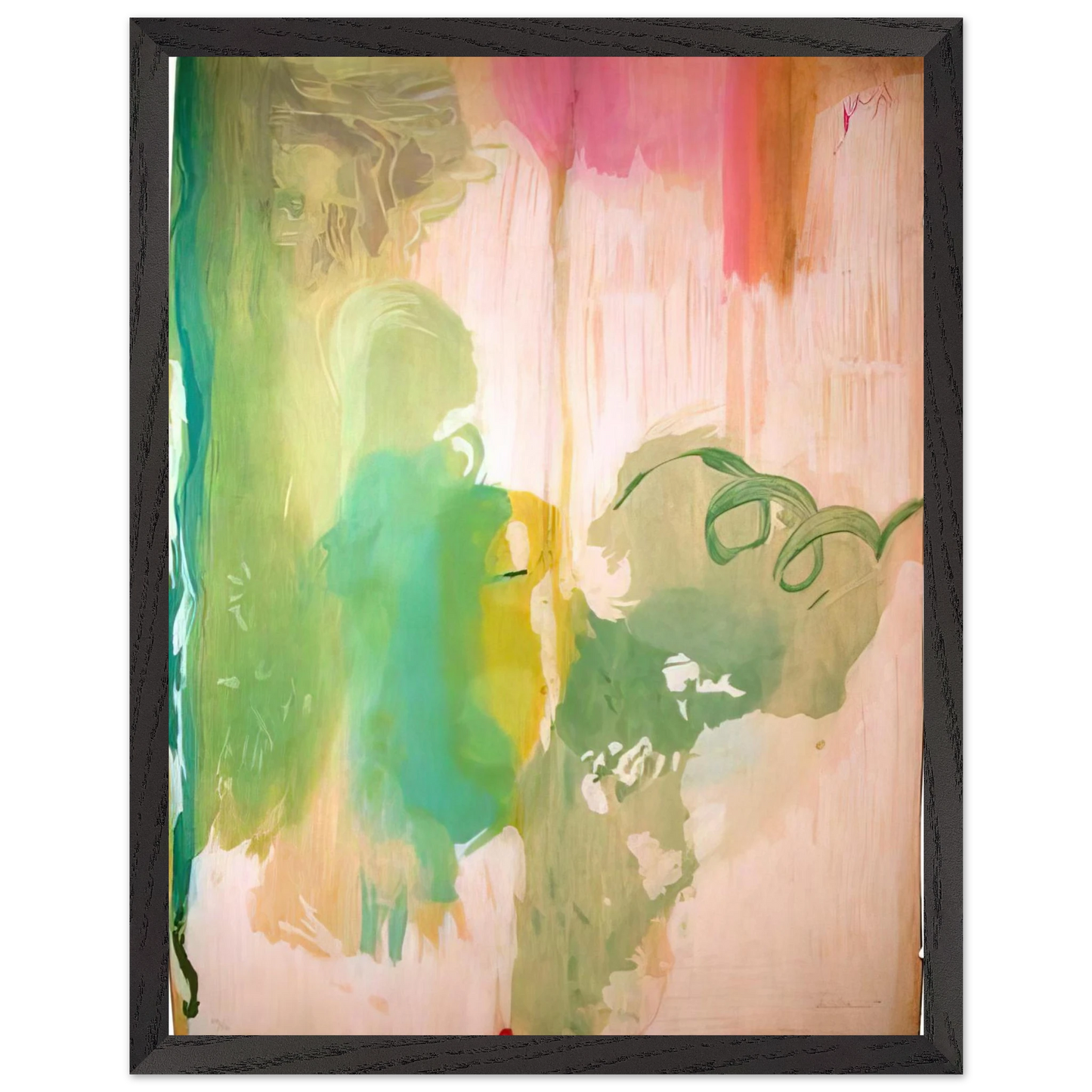 Helen Frankenthaler - Snow Pines - 2004 Wall art - 15x20 cm / 6x8 inches - Premium Wooden Framed Poster With Fine Art Paper-canvas - Black frame