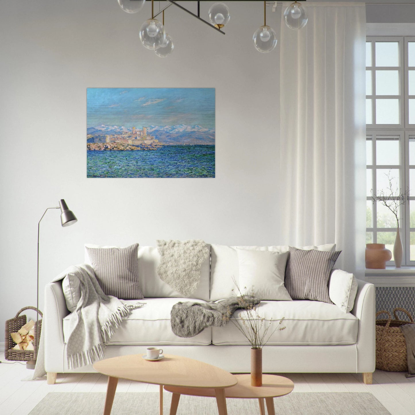 Antibes, Afternoon Effect - claude monet Brushed Aluminum Print - 70x100 cm / 28x40 inches | claude monet Aluminum Print | claude monet Prints