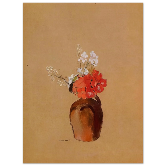 Odilon Redon - FLOWERS IN A POT  75x100 cm / 30x40inches Fine Art Poster