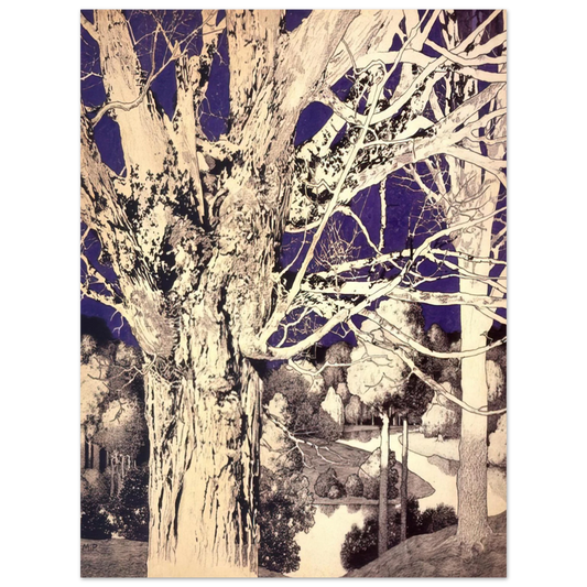 Maxfield Parrish - Solitude Wall Art - 21x29.7 cm / 8x12" - Fine Art Poster-canvas - -