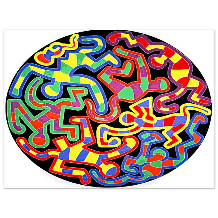 Keith Haring - MONKEY PUZZLE 1988  75x100 cm / 30x40inches Fine Art Poster | Keith Haring Art For Sale