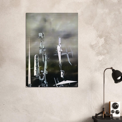 Phantoms - Yves Tanguy Brushed Aluminum Print - 70x100 cm / 28x40 inches | Yves Tanguy Aluminum Print | Yves Tanguy Prints