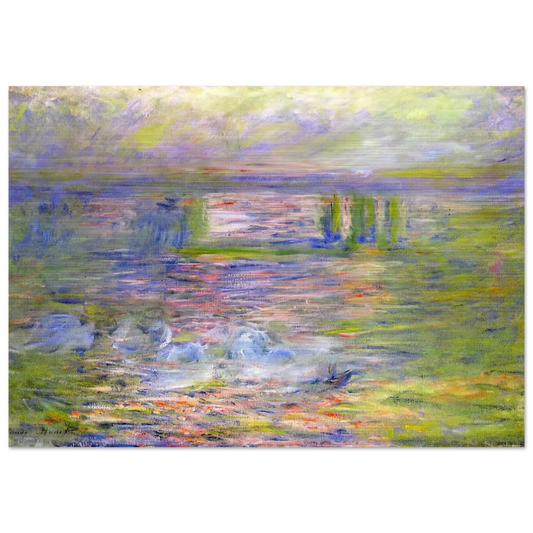 Charing Cross Bridge 2 - claude monet Brushed Aluminum Print - 70x100 cm / 28x40 inches | claude monet Aluminum Print | claude monet Prints