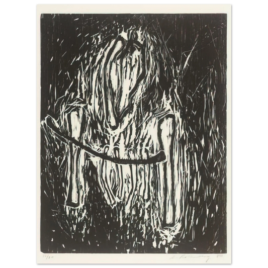 Susan Rothenberg - HEAD AND BONES 1980  75x100 cm / 30x40inches Fine Art Poster