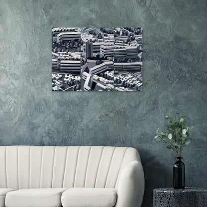 TOWNSCAPE TR 1969 - Gerhard Richter Brushed Aluminum Print - 70x100 cm / 28x40 inches | Gerhard Richter Aluminum Print | Gerhard Richter Prints