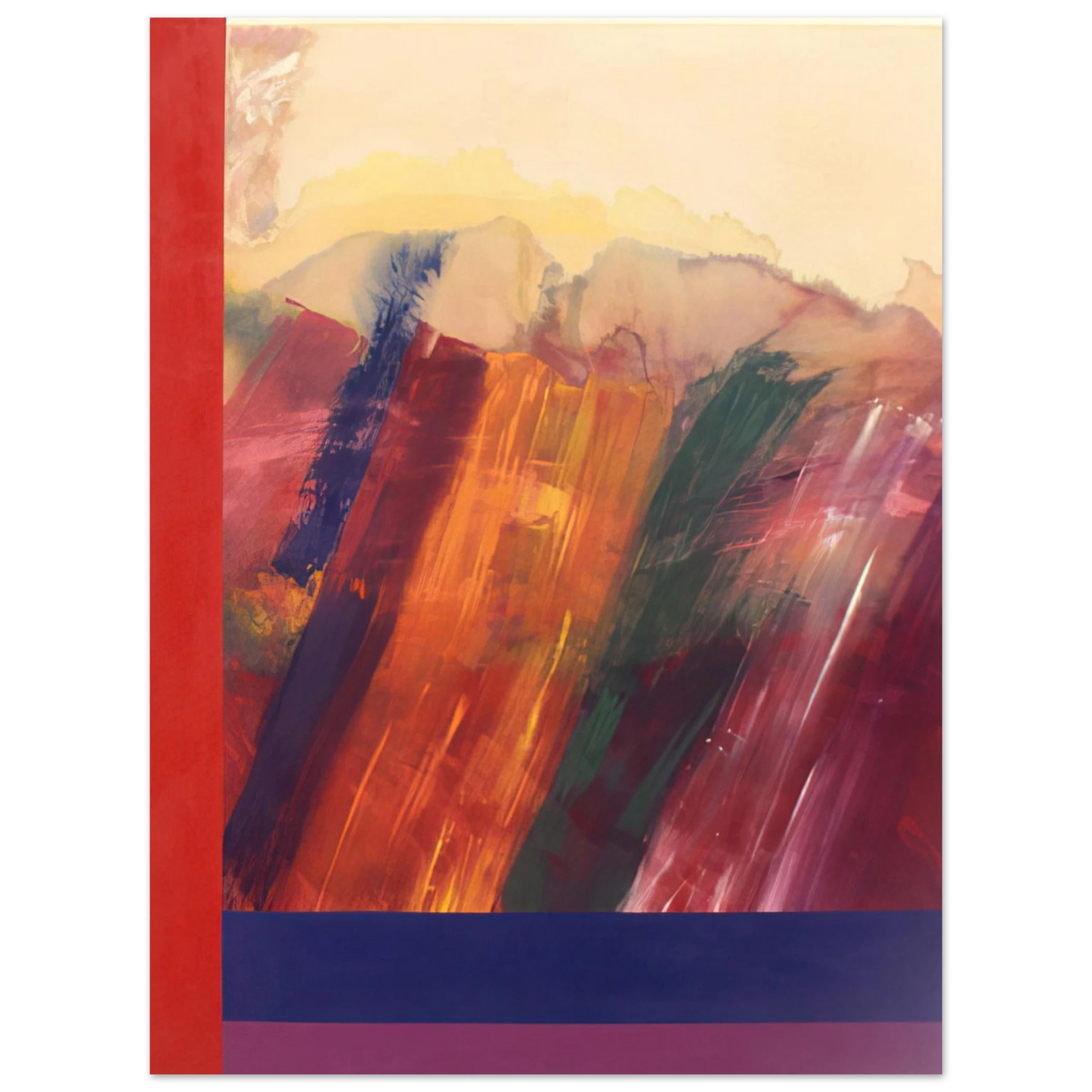 Ronnie Landfield - Garden of Delight - 1971  75x100 cm / 30x40inches Fine Art Poster