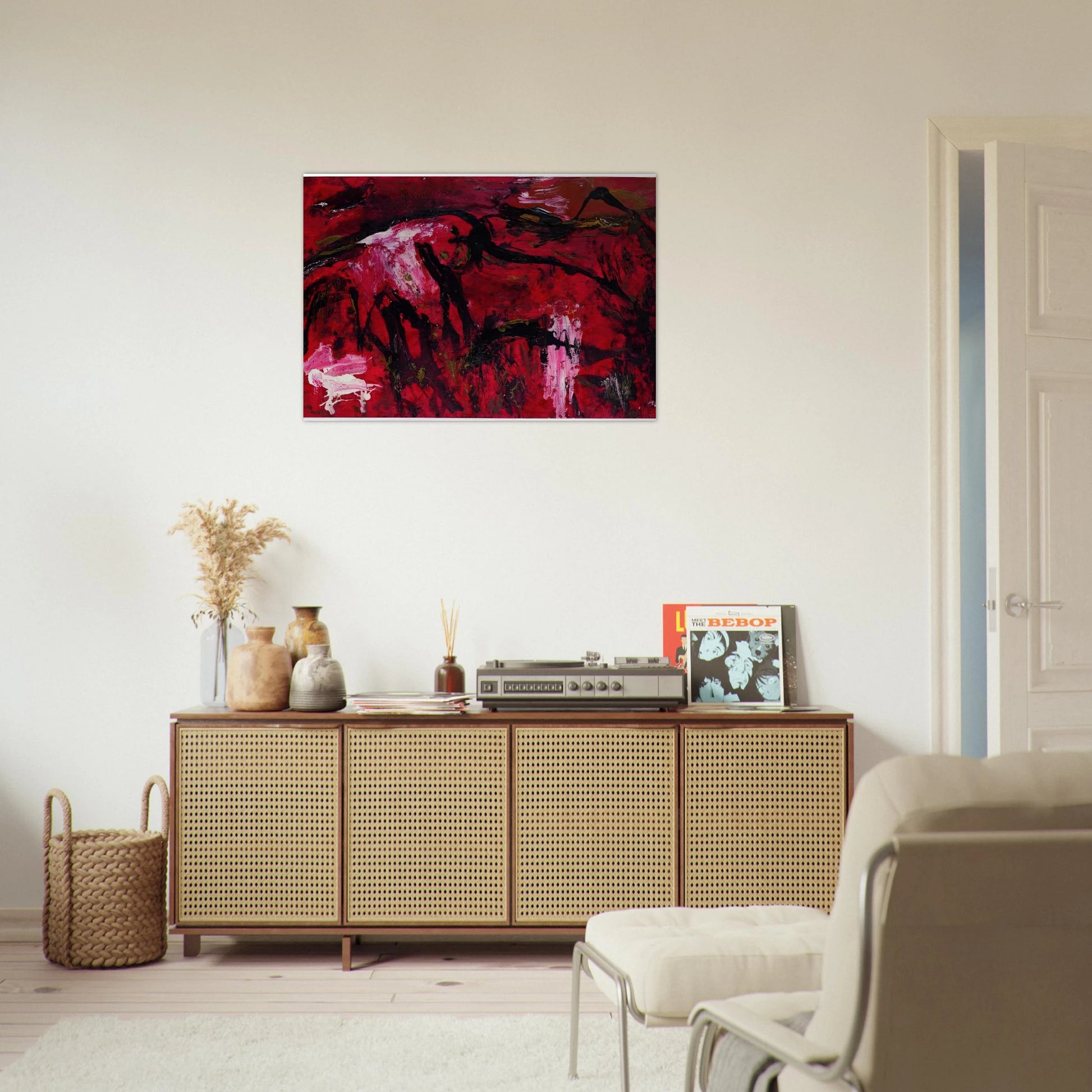 Libusa - 1995 - Emil Schumacher Brushed Aluminum Print - 70x100 cm / 28x40 inches | Emil Schumacher Aluminum Print | Emil Schumacher Prints