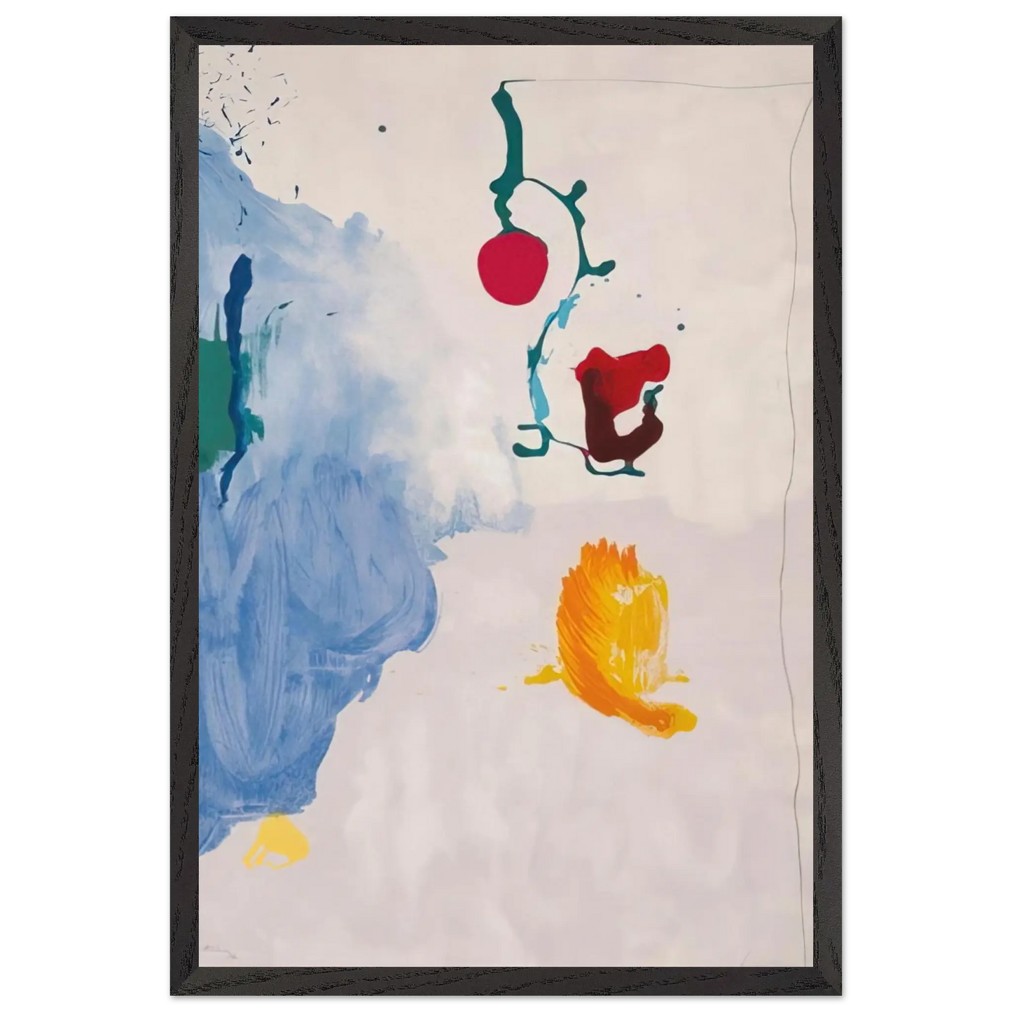 Helen Frankenthaler - Eve - 1995 Wall art - 27x35 cm / 11x14 Inches - Premium Wooden Framed Poster With Fine Art Paper - Black frame