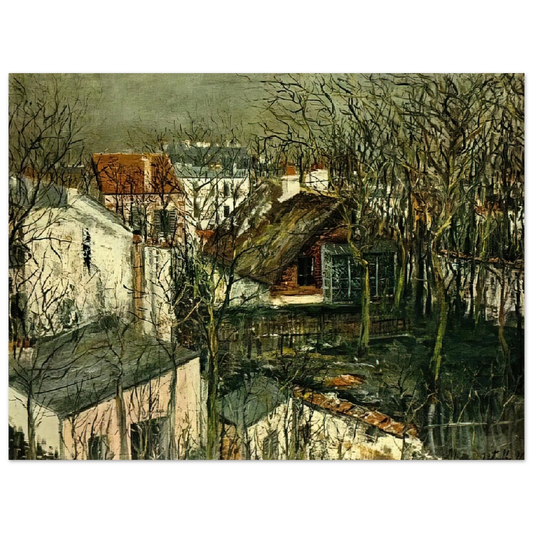 Maurice Utrillo - THE BERLIOZ HOUSE  75x100 cm / 30x40inches Fine Art Poster
