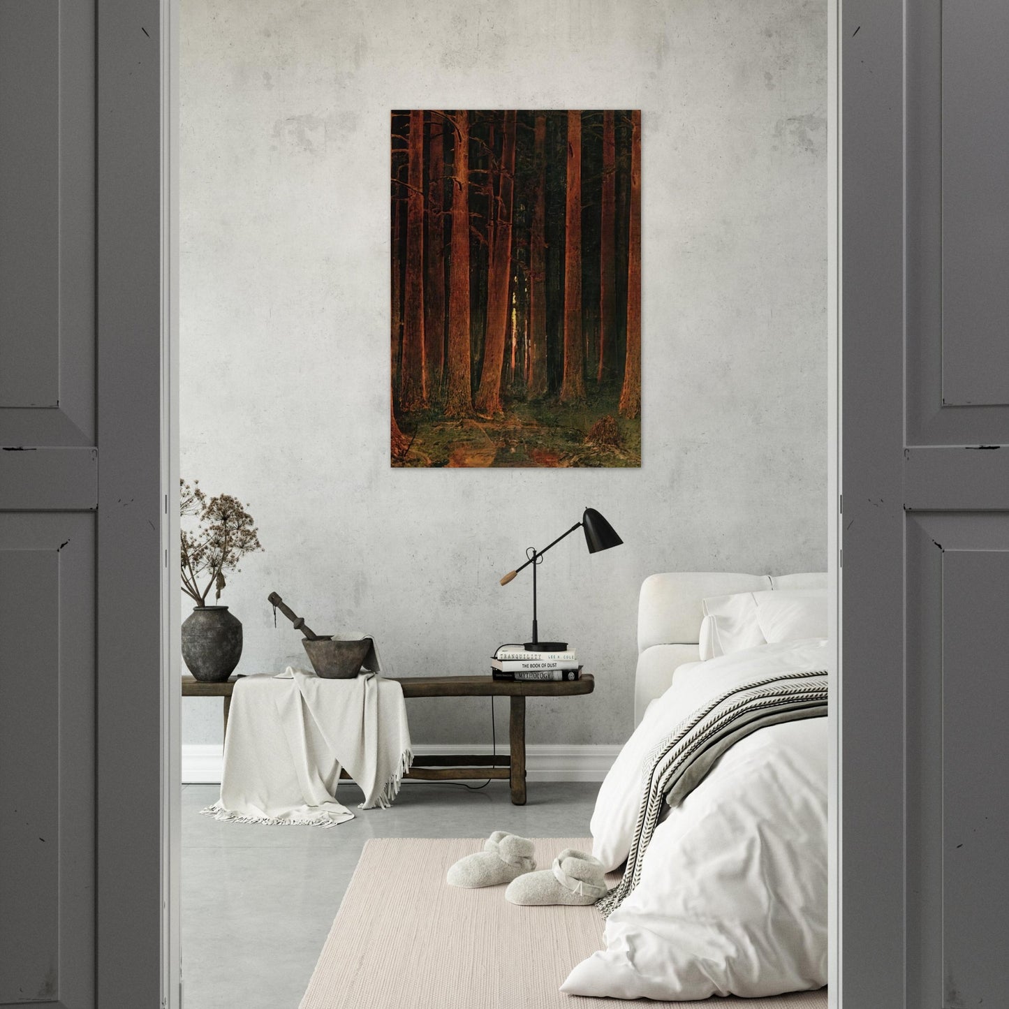 Sunset in the forest - Arkhyp Kuindzhi Brushed Aluminum Print - 70x100 cm / 28x40 inches | Arkhyp Kuindzhi Aluminum Print | Arkhyp Kuindzhi Prints