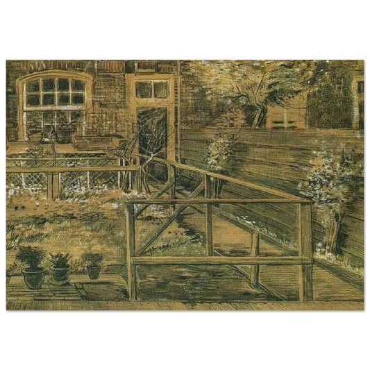 Sien's Mother's House, Closer View - Vincent van Gogh Brushed Aluminum Print - 70x100 cm / 28x40 inches | Vincent van Gogh Aluminum Print | Vincent van Gogh Prints