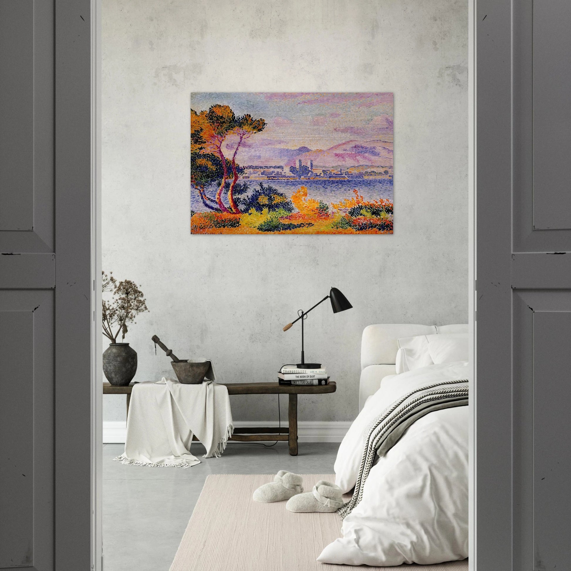 Antibes, Afternoon - Henri-Edmond Cross Brushed Aluminum Print - 70x100 cm / 28x40 inches | Henri-Edmond Cross Aluminum Print | Henri-Edmond Cross Prints