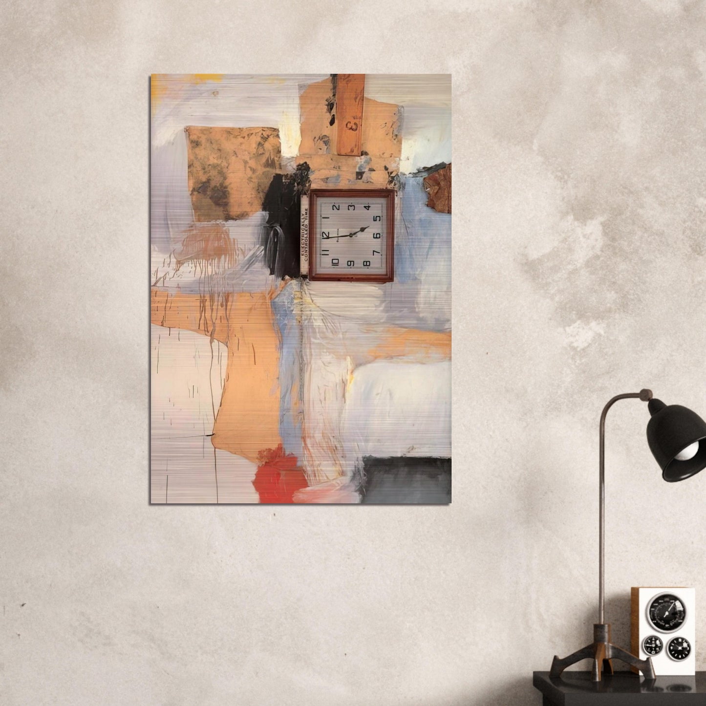 THIRD TIME PAINTING 1961 - Robert Rauschenberg Brushed Aluminum Print - 70x100 cm / 28x40 inches | Robert Rauschenberg Aluminum Print | Robert Rauschenberg Prints