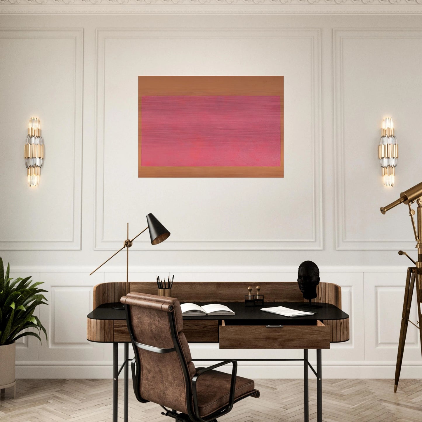 Rose Sun Box Nr. 2 - 1969 - Theodoros Stamos Brushed Aluminum Print - 70x100 cm / 28x40 inches | Theodoros Stamos Aluminum Print | Theodoros Stamos Prints