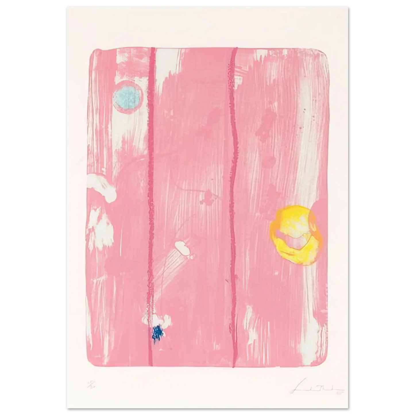 Helen Frankenthaler - Reflections VIII - 1995 Wall art - 13x18 cm / 5x7 Inches - Fine Art Poster - -