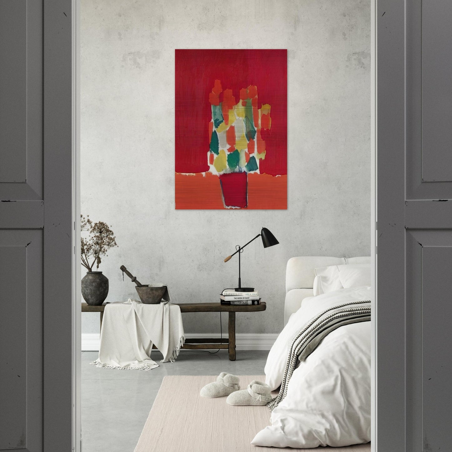 Fleurs rouges - 1952 - Nicolas de Stael Brushed Aluminum Print - 70x100 cm / 28x40 inches | Nicolas de Stael Aluminum Print | Nicolas de Stael Prints