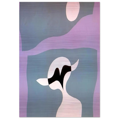 Man, mustache, navel - Jean Arp Brushed Aluminum Print - 70x100 cm / 28x40 inches | Jean Arp Aluminum Print | Jean Arp Prints