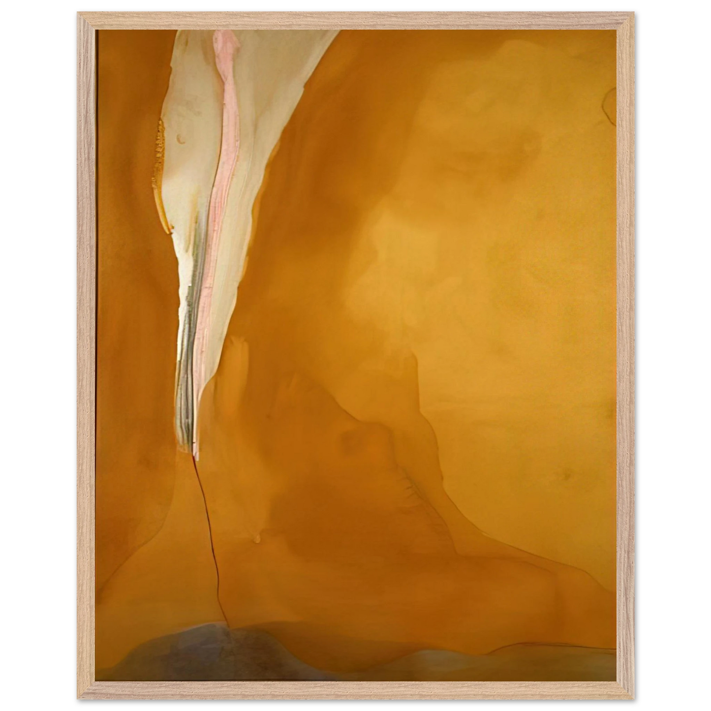 Helen Frankenthaler - Coral Wedge - 1972 Wall art - 30x40 cm / 12x16 inches - Premium Wooden Framed Poster With Fine Art Paper-canvas - Black frame