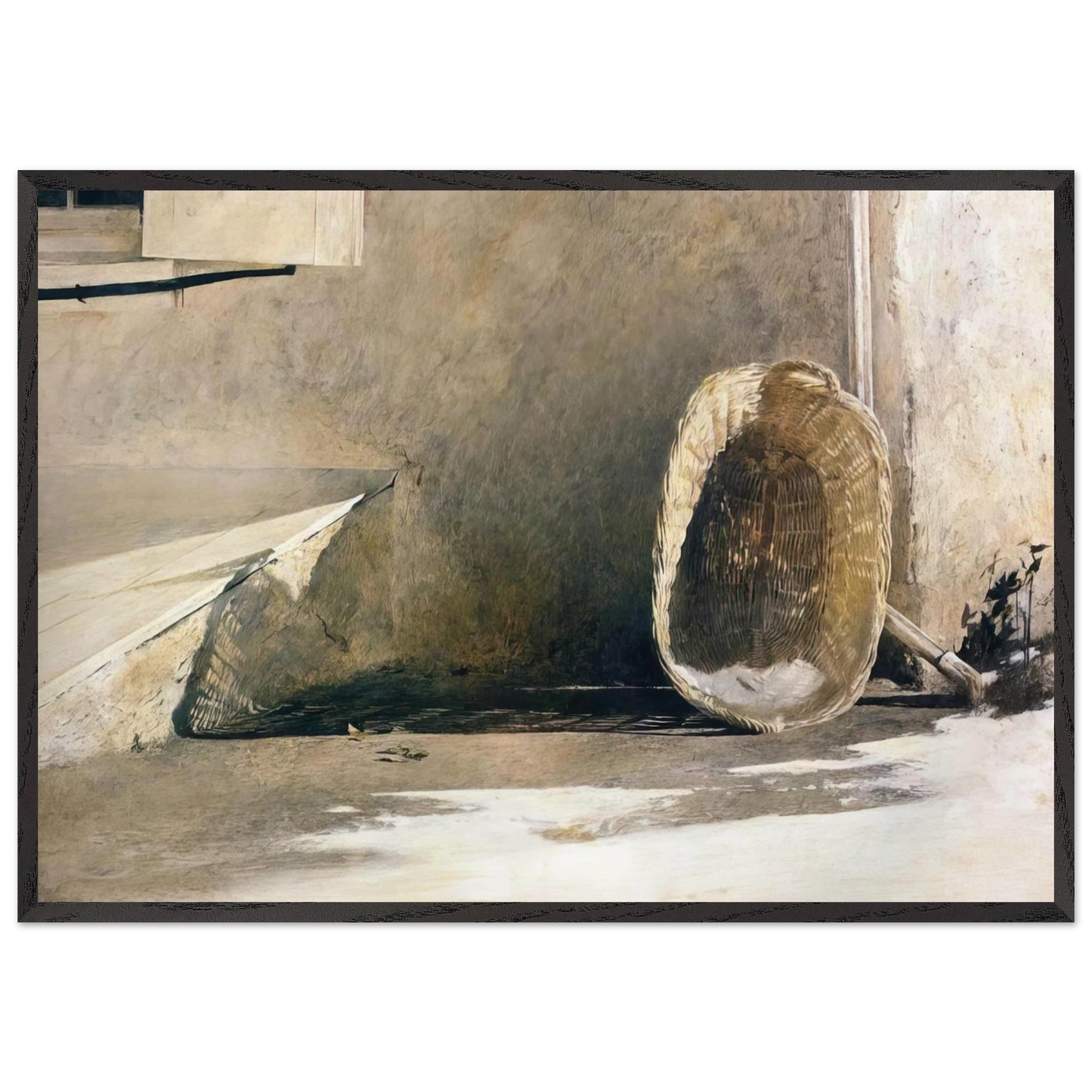 MONDAY MORNING - Andrew Wyeth 70x100 cm / 28x40 inches Framed Art Print – Black Wooden Frame