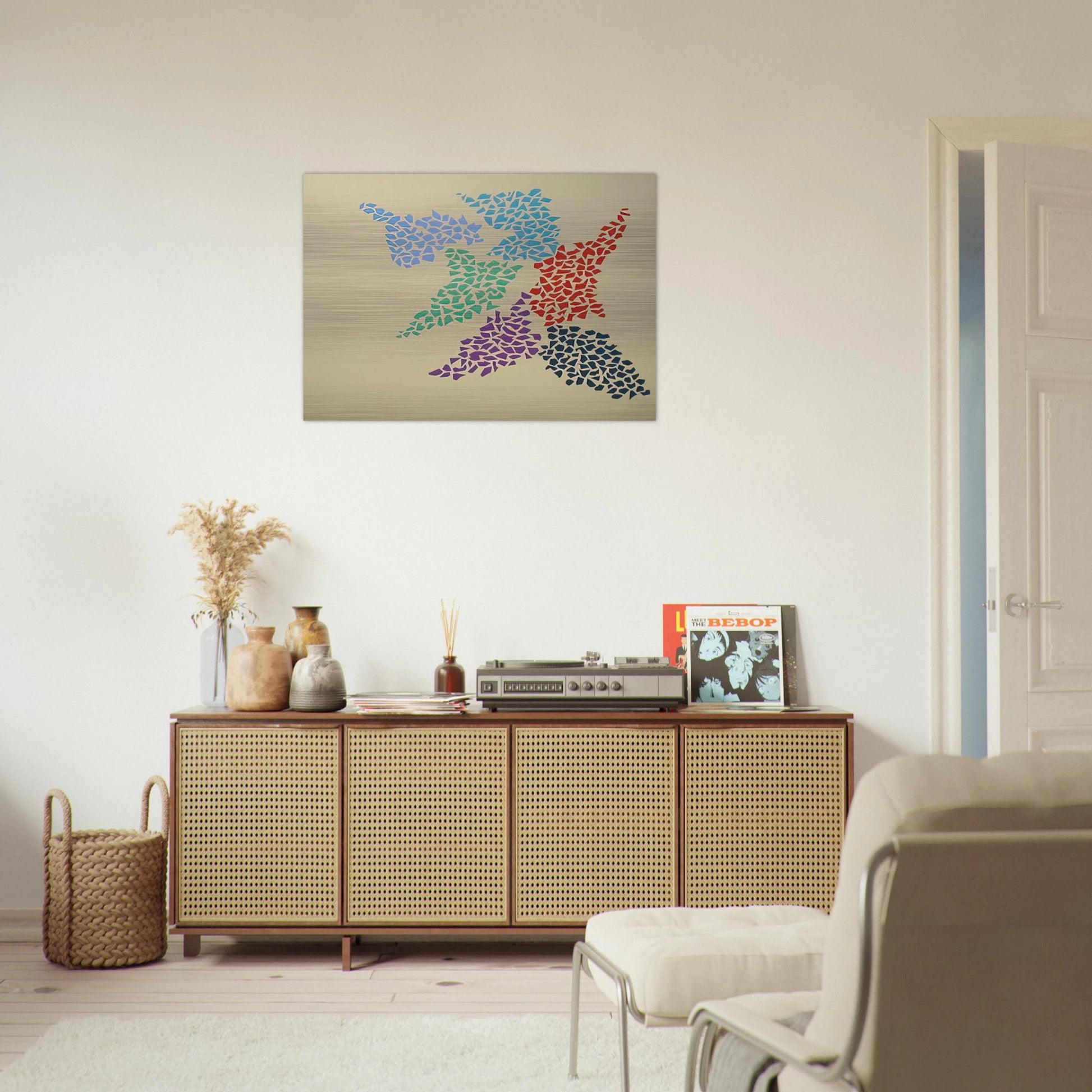 Confetti Pattern - 1973 - Robert Goodnough Brushed Aluminum Print - 70x100 cm / 28x40 inches | Robert Goodnough Aluminum Print | Robert Goodnough Prints
