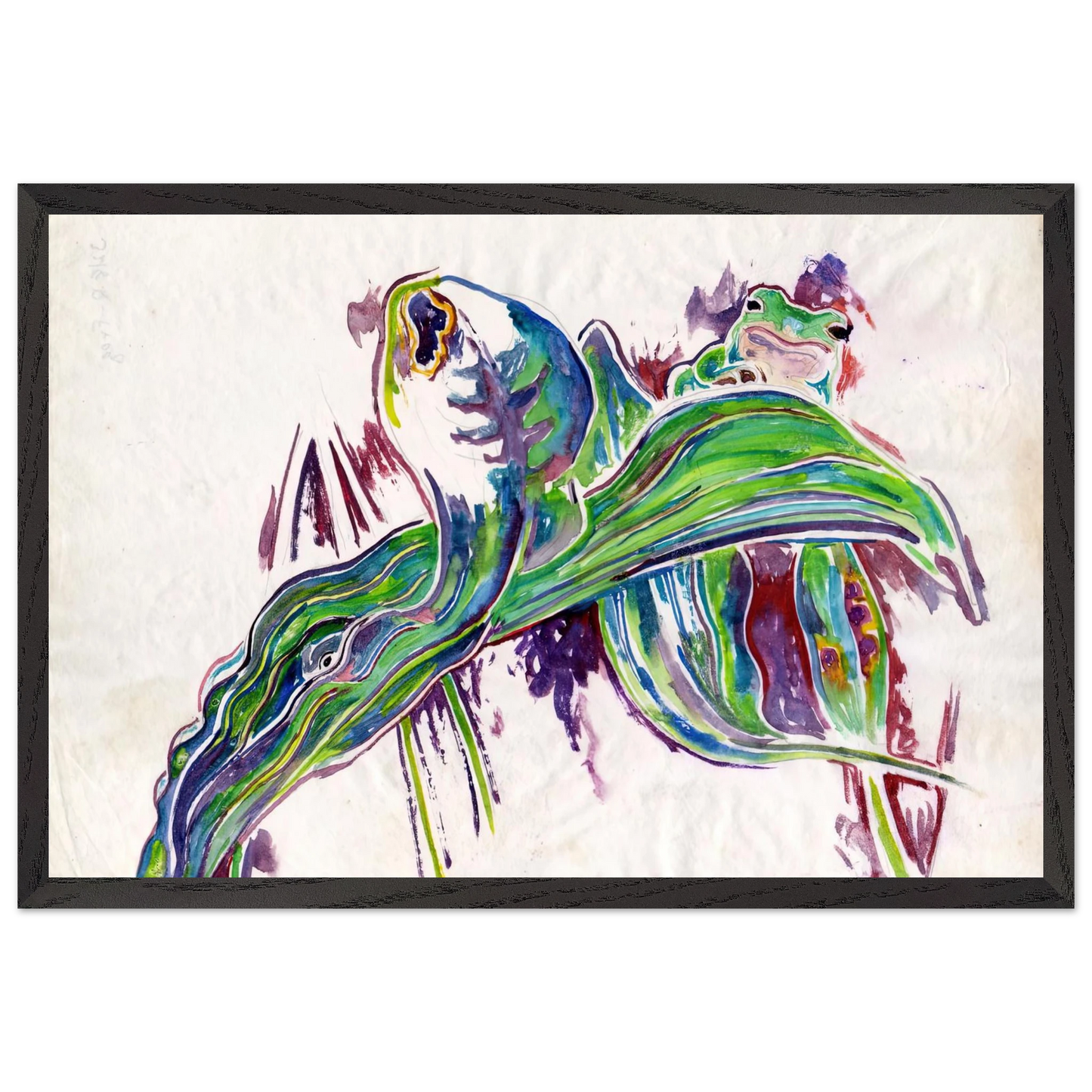 Walter Inglis Anderson - Walter Anderson Wall art - 13x18 cm / 5x7 inches - Premium Wooden Framed Poster With Fine Art Paper-canvas - Black frame