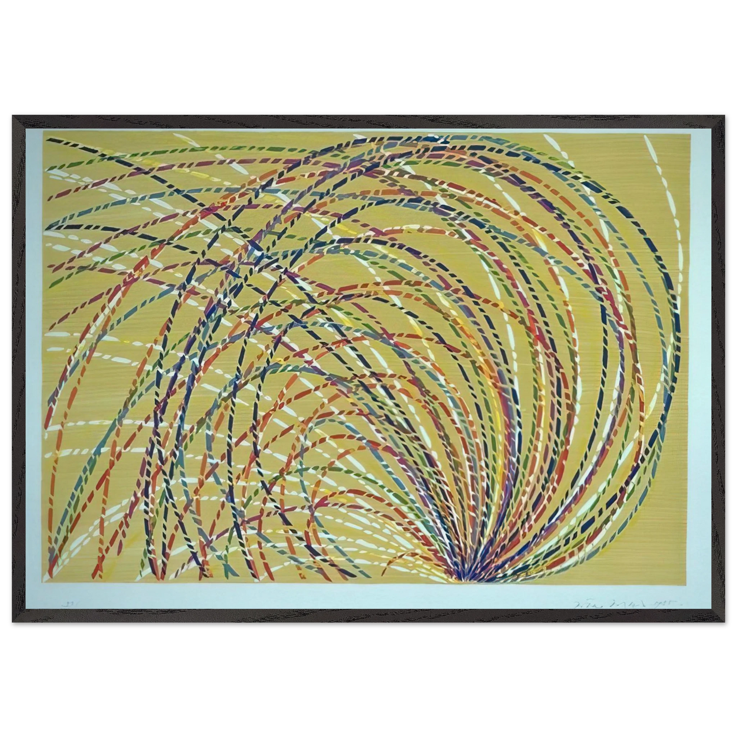 Aurora - 1985 - Piero Dorazio 70x100 cm / 28x40 inches Framed Art Print – Black Wooden Frame