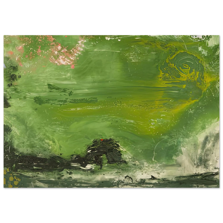 Helen Frankenthaler - Overture, 1992- Wall Art - 21x29.7 cm / 8x12" - Premium Wooden Framed Poster With Fine Art Paper-canvas - Black frame