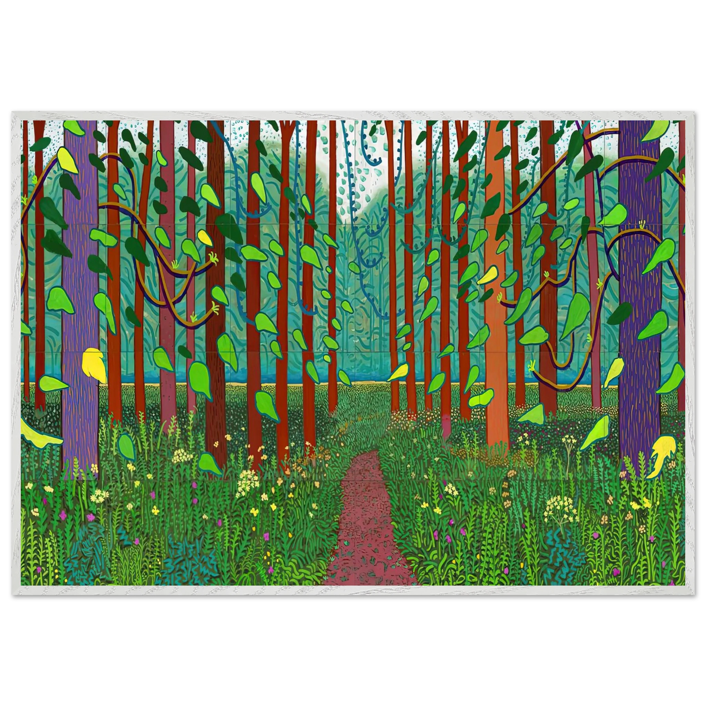 David Hockney - David Hockney Wall art - A1 (59.4 x 84.1  cm) - Premium Wooden Framed Poster With Fine Art Paper-canvas - Black frame