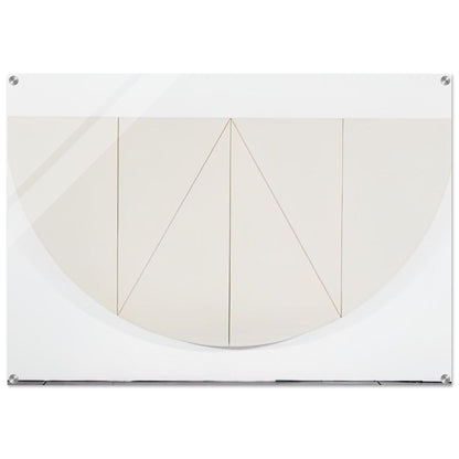 1 2 MANILLA CURVED AREA 1967 - Robert Mangold Acrylic Print - 70x100 cm / 28x40″ inches