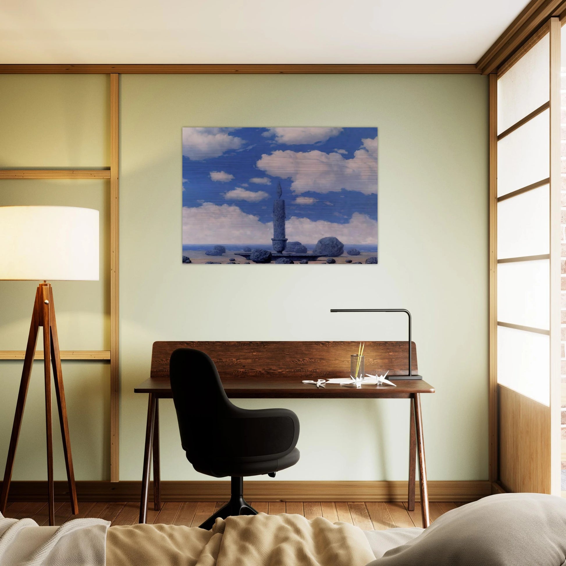 SOUVENIR FROM TRAVELS - Rene Magritte Brushed Aluminum Print - 70x100 cm / 28x40 inches | Rene Magritte Aluminum Print | Rene Magritte Prints