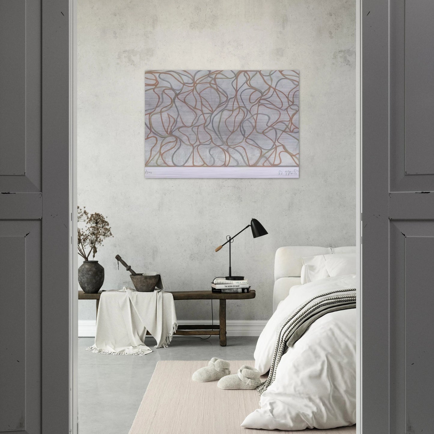Distant Muses - 2000 - Brice Marden Brushed Aluminum Print - 70x100 cm / 28x40 inches | Brice Marden Aluminum Print | Brice Marden Prints