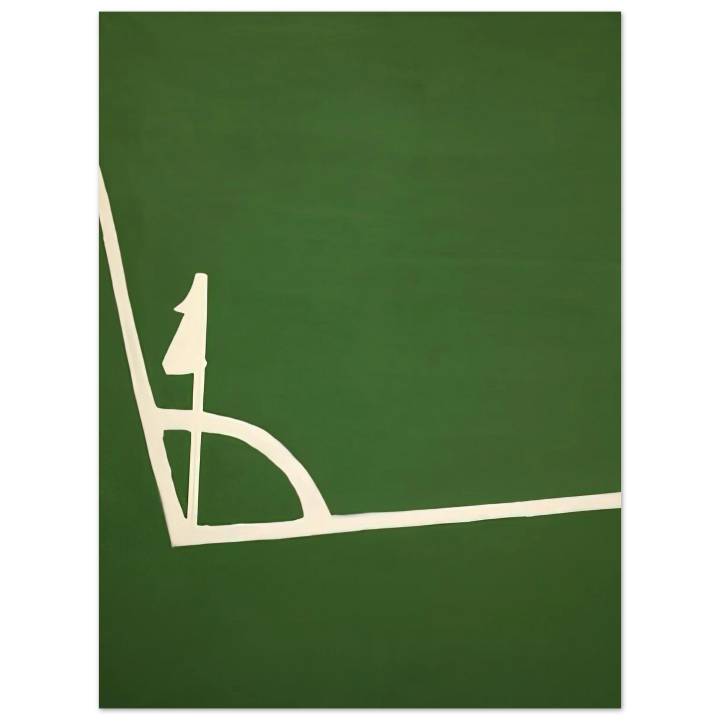 Ralston Crawford - Kalklijnen hoek - 1971  75x100 cm / 30x40inches Fine Art Poster