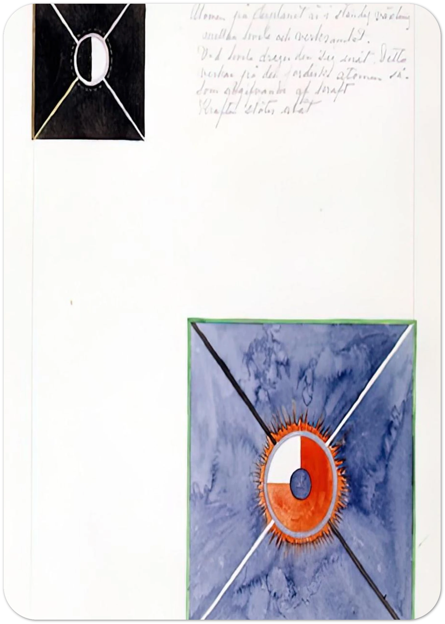 ATOM SERIES NO 8 ATOM ON THE ETHER PLANE IS IN CONSTANT CHANGE BETWEEN REST AND ACTIVITY AT THE 1917 By Hilma af Klint Pack of 10 Post Cards | Hilma af Klint Post Cards | A6 (10.5 x 14.8 cm) - 4.1 x 5.8 inches